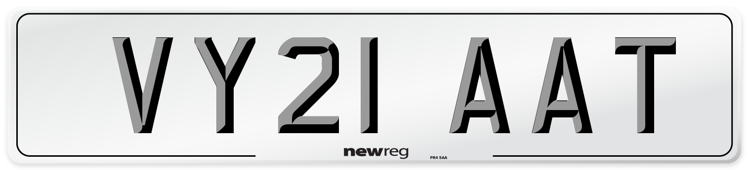 VY21 AAT Number Plate from New Reg